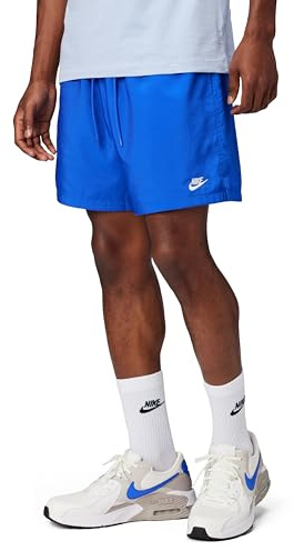 Nike Men's Club Woven Flow Shorts, Game Royal/White, Medium