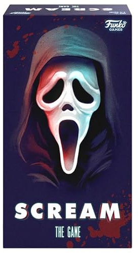 FUNKO Games - Scream The Game - Kooperativt brädspel - för barn från 13 år - Cooperez för att vinna mot Ghost Face® - Uppslukande upplevelse med app - 20 min - 3 till 8 spelare (French language)