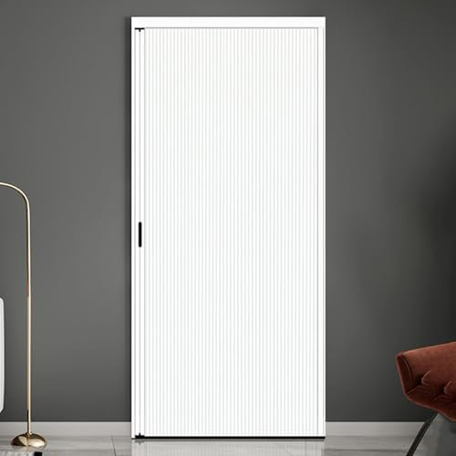 Internal Folding Doors Accordion Door, Foldable Sliding Door for Room Divider, Concertina Magnetic Closure Blackout Door, 28 37 40 47 50 57 Inch(31x80in(78.7x203.2cm))