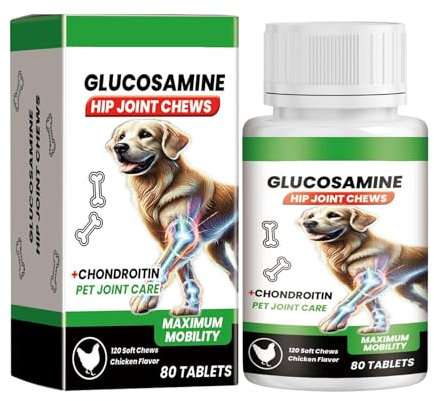 Joberio Dogs Hip Care Supplements - Supplements For Dogs | High Strength Hip & Care Tablets | Adult Senior Dog Easy To Digest Dog Supplements for Small Dogs, Pets, Older Dogs