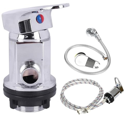 Mischbatterien Sprayer Set Friseur Salon Waschbecken Handbrause Waschbecken Wasserhahn Set,Dusche Mischbatterie Auslass 1/2 Zoll mit 80 cm Einlassrohren und Auslassrohren + Sprinkler Set