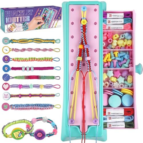 Freundschaftsarmband Selber Machen, Basteln Flechtset DIY Knüpfset für Kinder, Schmuckbastelsets Handwerk Basteln für Mädchen Alter 6-12,Freundschaft Armbänder Kunsthandwerks Bastelsets für Geschenke