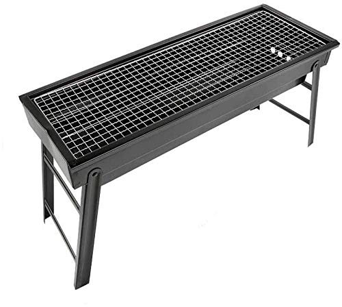 Liten grill för trädgårdsfest utomhus – picknickgrill utomhus hopfällbar kolgrill med ventilationshål, för grill och camping