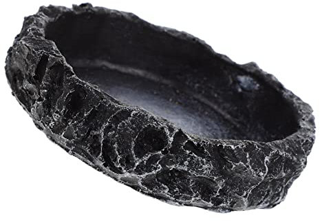 DRESSOOS Wassernapf Für Reptilien Aus Harz Verschleißfest Und Praktisch Als Reptilienschale Für Fütterung Und Trinken Multifunktions-wassernapf Für Reptilienbedarf