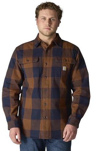 Carhartt Långärmad rutig skjorta för män med lös passform