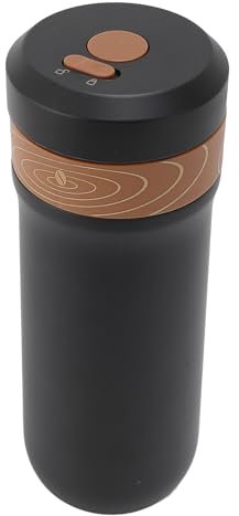 SIXRUN Taza de café Portátil de Prensa Francesa, Taza de café Aislada, Acero Inoxidable 304 de Doble Capa, Malla de Filtro Fino de Cuatro Capas, Capacidad de 320 Ml, 8 Horas de