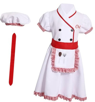 Oshhni Costume da Cuoco per Bambini, Moda, novità, Accessori da Cucina per Bambini per Feste e Cosplay, M