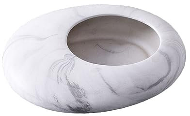 Yardwe Sukkulente Topf Elliptische Pebble Form Blumentopf Wohnkultur Desktop Blumentopf Tischplatte Anlage Container