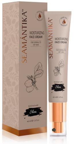 SEAMANTIKA - Crème Visage au Karité pour Peaux Sèches - 40 ml | La crème visage au karité et aux minéraux de la Mer Morte hydrate et nourrit les peaux normales à sèches.