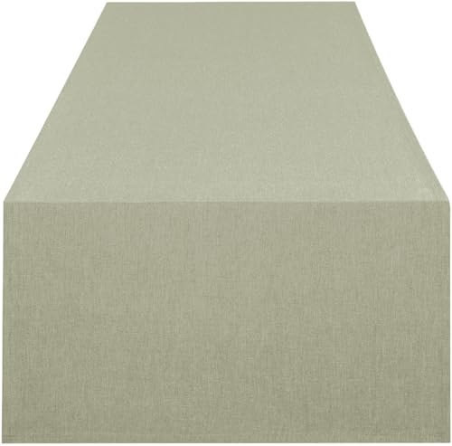 Tischläufer Wien Home, Moderne Tischdecke mit Fleckschutz für das ganze Jahr, grün, 40x140 cm