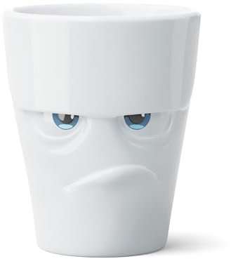 FIFTYEIGHT PRODUCTS Gobelet à anse « Grummelig » – Movie Edition – (porcelaine, 350 ml, blanc, fabriqué en Allemagne)