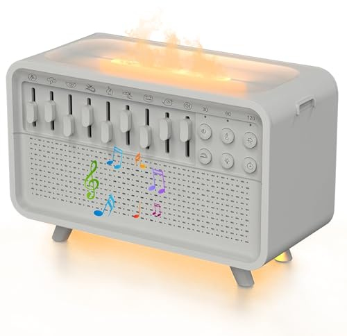 Machine à bruit blanc, machine à son de sommeil portable pour bébé adulte, minuterie d'aide au sommeil, machine sonore 8 sons de la nature, options de mixage Bluetooth, haut-parleur Bluetooth