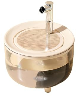 FCDURACORE Fontaine a Eau Chat Dispensateur pour Animaux-Couverture en Bois 2-réglementation Européenne