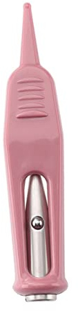 Pinzas para Limpiar la Nariz Luz Led, Abs Rosa, Redondas | Ombligo y Oídos, Portátil y Ligera, Mango Antideslizante, Uso en Casa y Viaje
