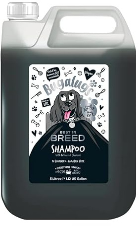 Professional Activated Charcoal Dog Shampoo - 5 Litres - Natural Purifying, Deodorant, Deep Hygiene and Cleansing Oily or Smelly Hair, Maxi Size for Continuous Use
