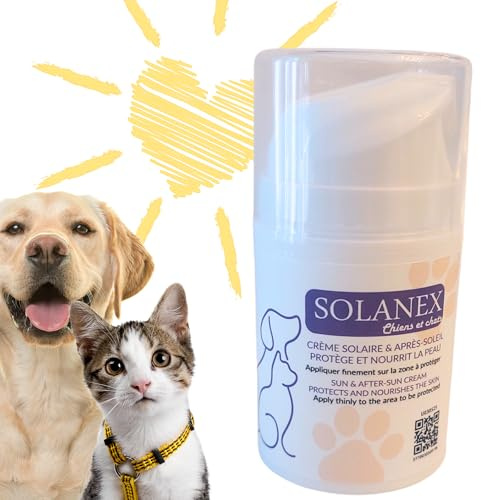 Solanex Sonnencreme für Hunde und Katzen – UV-Schutz für Nase, Ohren und empfindliche Bereiche – Inhaltsstoffe natürlichen Ursprungs – Mineralfilter