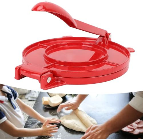 Tortilla Press Fonte, Presse en Fonte pour Farine, Appareil pour Tacos et Burritos, Manche Inclus, Idéal pour Famille
