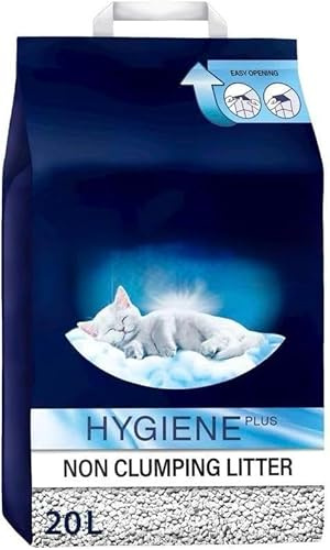 CAT LITTER Hygiene Plus Natural Cat Litter – 20L, Non-Clumping, Odour Control, For All Life Stages