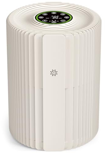 VOOPNU Air Purifiers For Bedroom And Home 1095 Sq. Ft True H13 HEPA Pet Air Purifier For Dorm Room With Air Quality Display 360° Air Intake & Outlet For Bedroom Office, DH-JHD07(White)