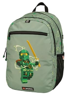 LEGO® NINJAGO® Schulrucksack „Spinjitzu Master“ – 18 L Schulranzen für Kinder ab ca. 8 Jahren, ideal für Schule, Ausflüge & Übernachtungen, mit 2 Fächern, verstellbaren Gurten & Reflektoren