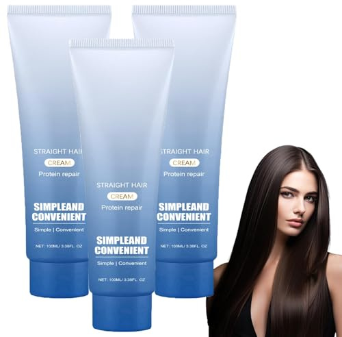 Die Protein-Glättungscreme ist für Männer und Frauen geeignet. Sie pflegt und glättet das Haar schnell und ist perfekt für lockiges und trockenes Haar.