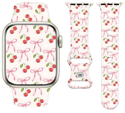 Vozehui Silicone Strap Compatible with Apple Watch Strap 42mm 41mm 40mm 38mm/42mm 44mm 45mm 49mm, Soft Cute Replacement Straps for iWatchSE/Ultra Series 11 10 9 8 7 6 5 4 3 2 1