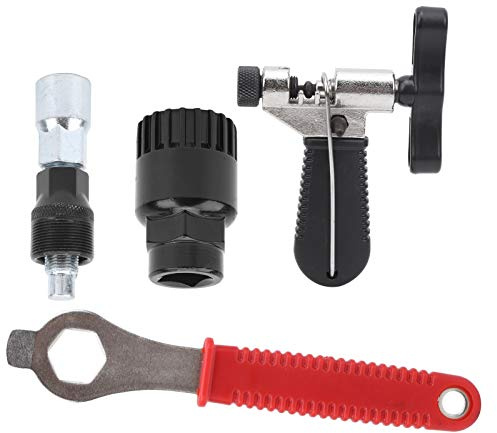 Fyearfly Kit de herramientas de reparación de bicicletas, juego esencial de mantenimiento de bicicletas con llave hexagonal, interruptor de cadena, removedor de pedalier, extractor de manivela