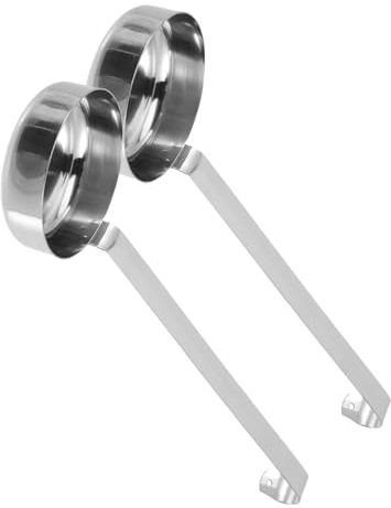 DEARMAMY 2 pièces Cuillère à Sauce Pizza Inox Louche Multifonctionnelle avec Manche Long Résistante et Facile à Nettoyer Ustensile Cuisine pour Restaurant et Maison