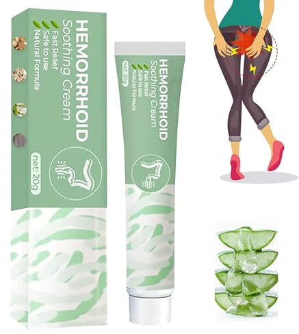 Hemorrhoid Soothing Cream, Natural Herbal Hemorrhoids Ointment, Hemorrhoid Cream, Mild and Safe, for All Ages (1 Pcs)