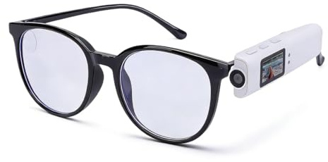 YUEHISY Occhiali Intelligenti con Fotocamera, Registrazione Video HD 2,7K e Scatto di Foto da 12 MP, Occhiali con Videocamera per Uomini e Donne, Ciclismo, Escursionismo, Viaggi, (WHITE)