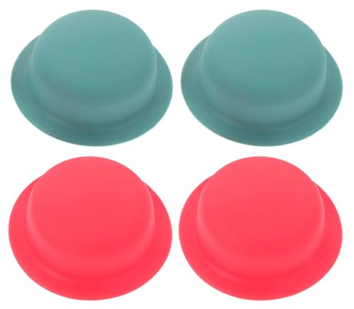 SUPVOX Lot de 4 Housses Isolantes en Silicone Anti-brûlure pour Poignées de Couvercles de Casseroles Universelles, Résistantes la Chaleur, Compatibles Cocottes en Fonte et Terre Cuite,