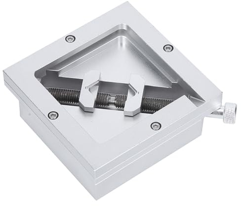 Xiuganpo Estación de Reballing BGA, Kit de Retrabajo de Aleación de Aluminio de Soldadura de Plantilla Universal Diagonal HT‑90 90x90, Estación de Reballing Precisa para Productos