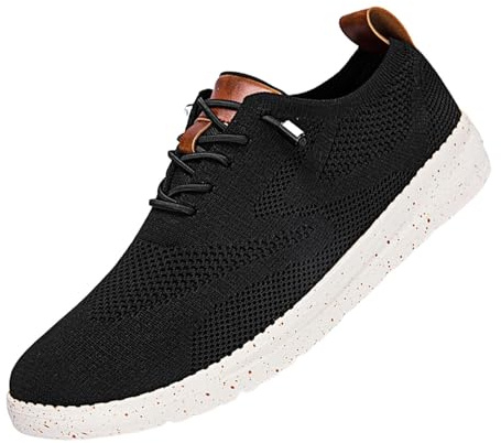 Zapatos para caminar para hombre, ajuste seguro con cordones, zapatos casuales para hombre, de malla suave, para gimnasio, entrenamiento, transpirables, ligeros, tenis para correr, primavera, verano