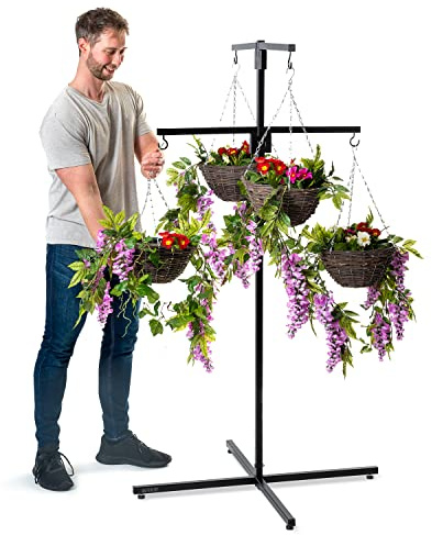 Bishop [AMZN-MFN] 4 and 6 Arm Flower Hanging Basket Display Stand