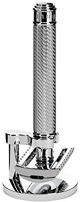 MÜHLE Traditional Rasierset - Rasierhobel mit offenem Kamm und Ständer aus verchromtem Metall