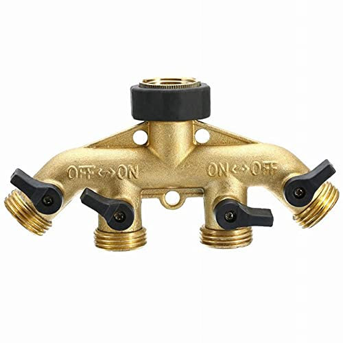 Tuyau D'Arrosage Arrosage Tuyau Arrosage Tuyau D Arrosage Laiton 4 / 6Way Jardin Robinet Femelle Irrigation Valve Séparateur D'Eau Raccordement Rapide Raccordement De Tuyau De Jardin Séparateur Fil Ex