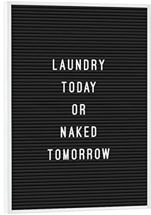 artboxONE Poster mit weißem Rahmen 18x13 cm Typografie Letterboard Laundry Today - Bild Letter Buchstaben Haushalt