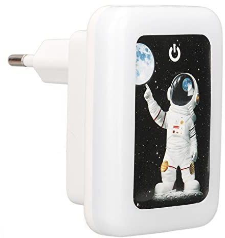 Haofy Cargador de Pared con Luz Nocturna LED, Cargador de Pared USB 5V 2.4A Control Táctil Regulable de Carga Rápida para Dormitorio
