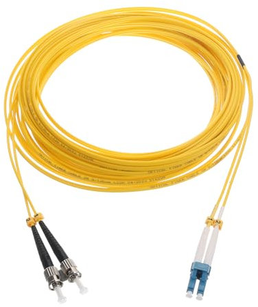 sourcing map 1uds 16.4ft Monomodo Duplex Cable Conexión Fibra Óptica LSZH Jumper Fibra Óptica LC a ST para Centros Datos Router Switches Transceptores