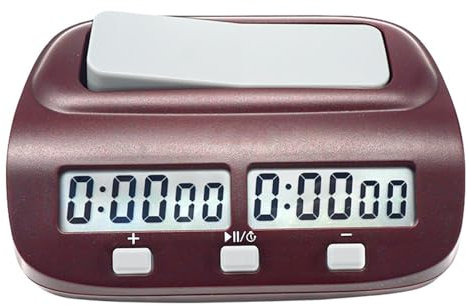 ulafbwur Horloge d'échecs numérique avec fonction d'alarme précise - Affichage numérique ABS - Minuteur de jeu - Cadeau d'anniversaire
