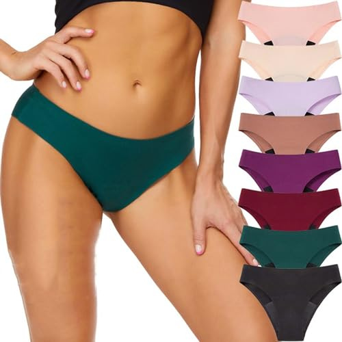 8 Stück Perioden Unterschwäsche,Saugfähiger Inkontinenz-Slip für Damen,Auslaufsichere Menstruationshöschen Physiologische Hose Waschbar Wiederverwendbar (Color : Multi-colored, Size : M)