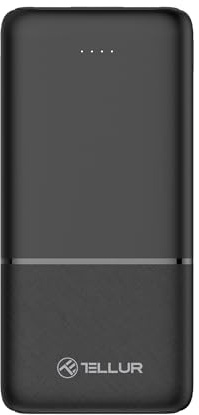Tellur Power Bank da 10000 mAh, 2 USB + USB-C + MicroUSB, nero
