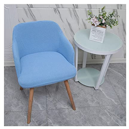 Mswborml Blau,1PCS, Stretch Stuhlhussen mit Armlehne 4/2er Set, Gebogener Stuhlbezug für Bürostuhl, Esszimmerstuhl Bezug Waschbar Sitzbezug Stuhlhussen Sesselbezug Schonbezug für Esszimmer