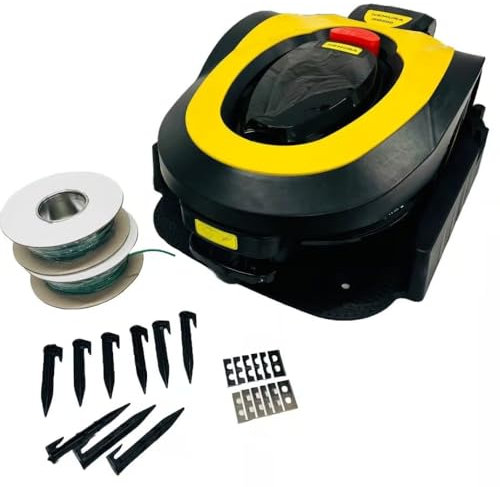 Nemura Robot tosaerba 600 m2 - Taglio di 18 cm - con Lame in Acciaio di Alta Qualità - Regolabile, pratico e ingegnoso - fornito con Cavo, Picchetto e Stazione di ricarica - SAC in Italiano