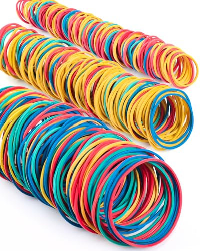 Caianwin - 420 elastici in gomma colorata per casa, ufficio, scuola, cucina