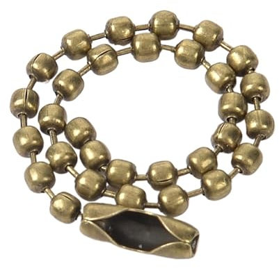 NihaoWXM 20 Stück Bunte Kugelperlenketten passend for Schlüsselanhänger/Puppen/Label-Handanhänger-Anschluss for DIY-Armband-Schmuckherstellung, 12 cm Kugelkette(Bronze,12cmx2.4mm-60Pcs)