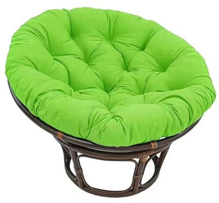 Cuscino rotondo per sedia a dondolo in tessuto d'anatra di cotone, morbido e spesso, per sedia a dondolo, patio, università, dormitorio, 100% cotone, verde frutta, 80 cm