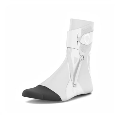 BETTERGUARDS 2.0 Sprunggelenkbandage, doppellagige Knöchelbandage für Männer und Frauen. Maximaler Schutz bei Knöchelverletzungen beim Basketball, Fußball und anderen Sportarten – Weiß (M, Links)