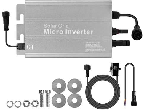 DEWIN Mikrowechselrichter, 700W MPPT Solar PV Mikro Wechselrichter Anti-Rückfluss CT Grid Tie Inverter DC18V-50V zu AC230V Ausgang für PV Anlage