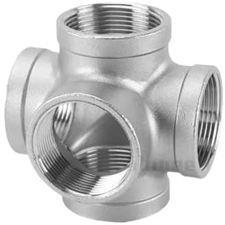 1 pieza BSP macho + hembra roscado 3 4 5 vías T YX accesorio de tubería 1/4 3/8 1/2 3/4 1 2 roscado SS304 acero inoxidable multifunción(3l8 BSP)